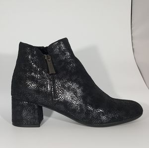 The Flexx Black Antracite Leather Ankle Boot